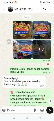 Testimonial Papan Bunga Pernikahan wargamekar